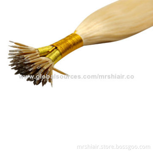Nano Ring Remy hair extension, 613#, 1gram 100pcs/pack, straight silky hair